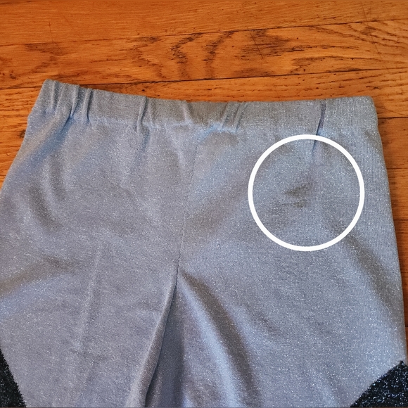 CIRCUS HOTEL Glitter Knit Geometric Colorblock Trousers - Picture 12 of 12